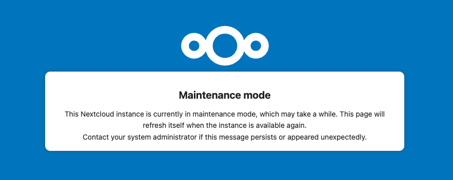 Maintenante mode Maintenante mode